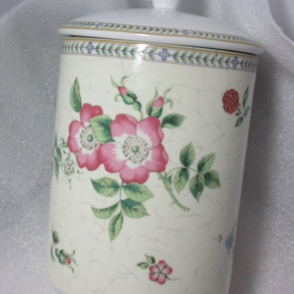 Wedgwood China Floral Design Fleur Canister Jar - Picture 2 of 11